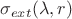 $\sigma_{ext} (\lambda,r)$