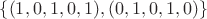 $\{(1,0,1,0,1),(0,1,0,1,0)\}$