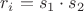 $r_i = s_1\cdot s_2$
