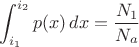 $$\int_{i_1}^{i_2} p(x)\,dx=\frac{N_1}{N_a}$$