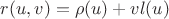 $r(u,v)=\rho(u)+vl(u)$