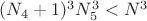 $(N_4+1)^3N^3_5<N^3$