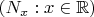 $(N_x:x\in\mathbb R)$