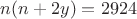 $n(n+2y)=2924$