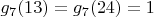 $g_7(13)=g_7(24)=1$