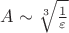 $A\sim \sqrt[3]{\frac 1{\varepsilon }}$