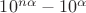 $10^{n\alpha}-10^{\alpha}$