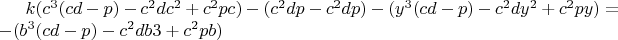 $k(c^3(cd-p)-c^2dc^2+c^2pc) -(c^2dp-c^2dp)-(y^3(cd-p)-c^2dy^2+c^2py)=-(b^3(cd-p)-c^2db&3+c^2pb)$