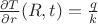 $\frac{\partial T}{\partial r}(R,t)=\frac{q}{k}$