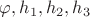 $\varphi, h_1,h_2,h_3$