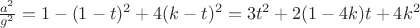 $\frac{a^2}{g^2}=1-(1-t)^2+4(k-t)^2=3t^2+2(1-4k)t+4k^2$