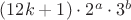 $(12k+1)\cdot 2^a\cdot 3^b$