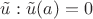 $\tilde u: \tilde u(a)=0$