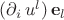 $(\partial_i\, u^l)\, \mathbf e_l$