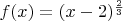 $f(x) = (x-2)^{\frac 2  3} $