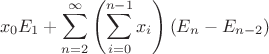 $$x_0E_1+\sum\limits_{n=2}^\infty\left(\sum\limits_{i=0}^{n-1} x_i\right) \left(E_n-E_{n-2}\right)$$