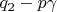 $q_2-p\gamma$