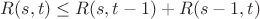 $R(s,t) \le R(s,t-1)+R(s-1,t)$