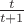 $\frac t{t+1}$