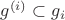 $g^{(i)} \subset g_i$