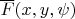 $\overline F(x,y,\psi)$
