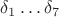 $\delta_1\ldots\delta_7$