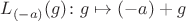 $L_{(-a)}(g)\colon g\mapsto(-a)+g$