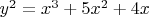 $y^2=x^3+5x^2+4x$