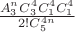$\frac{ A^{n}_{3}C^{4}_{3}C^{4}_{1}C^{4}_{1}}{2!C^{4n}_{5}}$