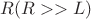 $R(R >> L)$