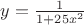 $y=\frac 1 {1+25x^2}$