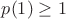 $p(1)\geq 1$