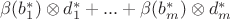 $\beta(b_1^*) \otimes d_1^* + ... + \beta(b_m^*) \otimes d_m^*$