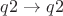 $q2\rightarrow q2$