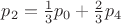 $p_{2}=\frac{1}{3}p_{0}+\frac{2}{3}p_{4}$