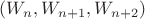 $(W_n, W_{n+1}, W_{n+2})$