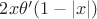 $2x\theta'(1-|x|)$