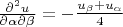 $\frac {\partial ^2 u} {\partial \alpha \partial \beta} = - \frac {u_{\beta} + u_{\alpha}} 4$