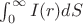 $\int_0^\infty I(r)dS$