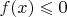 $f(x)\leqslant 0$