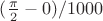 $(\frac{\pi}{2}-0)/1000$