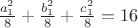 $\frac{a_1^2}{8}+\frac{b_1^2}{8}+\frac{c_1^2}{8}=16$