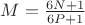 $M=\frac{6N+1}{6P+1}$