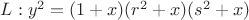 $L: y^2=(1+x)(r^2+x)(s^2+x)$
