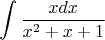 $$\int\limits{\frac{xdx}{x^2+x+1}}$$