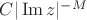 $C|\operatorname{Im} z|^{-M}$