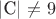 |C| \neq 9