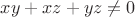 $xy+xz+yz\neq0$
