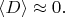 $\langle D\rangle\approx 0.$