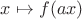 $x\mapsto f(ax)$